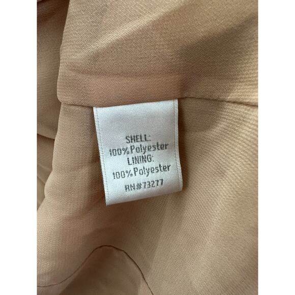 LC Lauren Conrad Womens Blazer Size 12 Brown Long Sleeve Open Front Collared - Picture 8 of 14